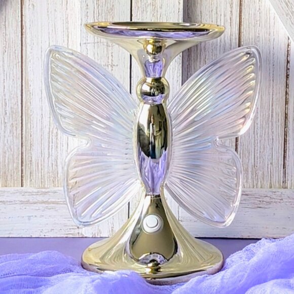 Bath & Body Works Illuminated Light-Up Butterfly 3-Wick Candle Holder NEW - Picture 2 of 6